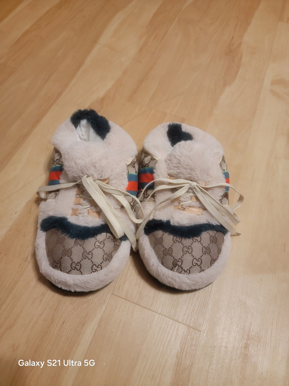 Plush Designer-Inspired Slippers